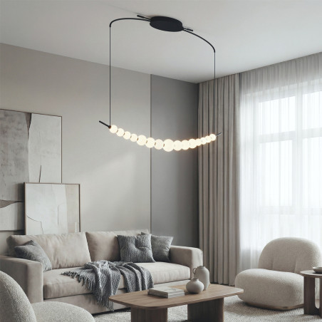 Lampa wisząca LED ściemniana PERLA LINE AZ6896 Azzardo czarna / biała