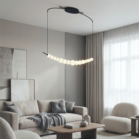Lampa wisząca LED ściemniana PERLA LINE AZ6896 Azzardo czarna / biała