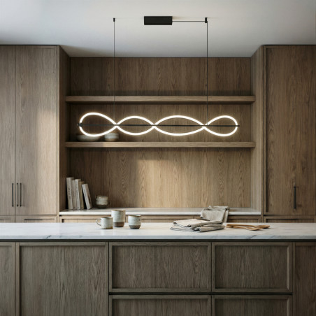Lampa wisząca LED ściemniana PESCARA 120 AZ6745 Azzardo czarna / biała