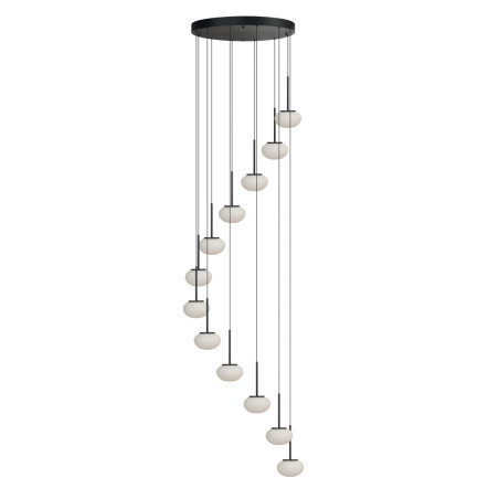 Lampa wisząca LED SERENITY 12 AZ6534 Azzardo czarna / biała
