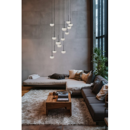 Lampa wisząca LED SERENITY 12 AZ6534 Azzardo czarna / biała