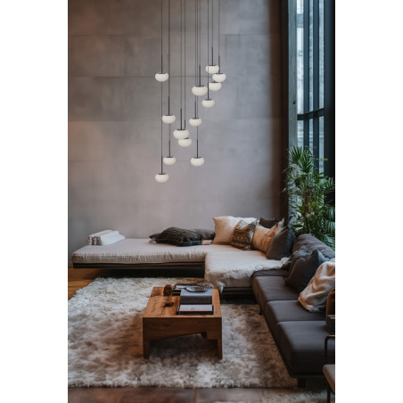 Lampa wisząca LED SERENITY 12 AZ6534 Azzardo czarna / biała