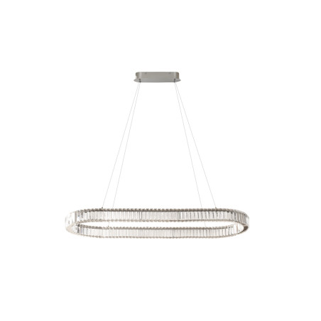 Lampa wisząca LED ściemniana SPARK OVAL 120 CCT z pilotem AZ6710 Azzardo chromowana / przezroczysta