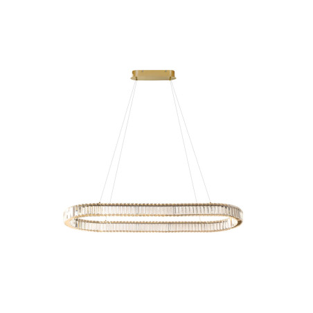 Lampa wisząca LED ściemniana SPARK OVAL 120 CCT z pilotem AZ6711 Azzardo złota / przezroczysta