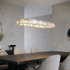 Lampa wisząca LED ściemniana SPARK OVAL 120 CCT z pilotem AZ6711 Azzardo złota / przezroczysta