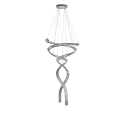 Lampa wisząca LED ściemniana SPARK SPIRAL XXL CCT AZ6897 Azzardo chromowana / przezroczysta