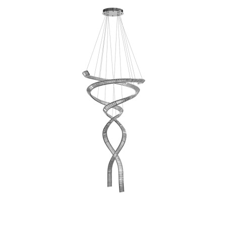 Lampa wisząca LED ściemniana SPARK SPIRAL XXL CCT AZ6897 Azzardo chromowana / przezroczysta