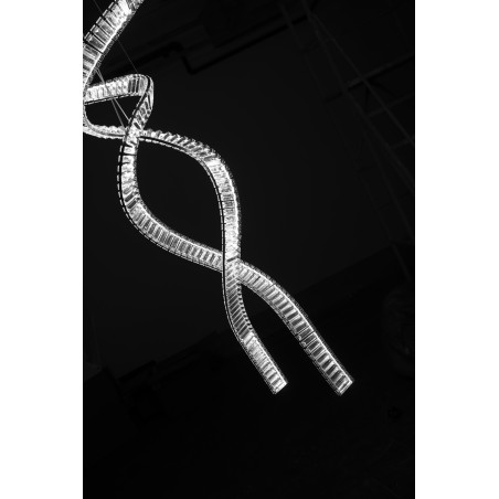 Lampa wisząca LED ściemniana SPARK SPIRAL XXL CCT AZ6897 Azzardo chromowana / przezroczysta