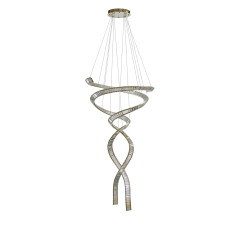Lampa wisząca LED ściemniana SPARK SPIRAL XXL CCT AZ6898 Azzardo złota / przezroczysta
