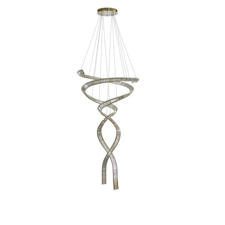 Lampa wisząca LED ściemniana SPARK SPIRAL XXL CCT AZ6898 Azzardo złota / przezroczysta