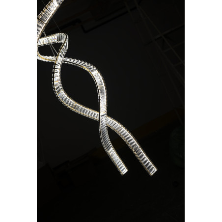Lampa wisząca LED ściemniana SPARK SPIRAL XXL CCT AZ6898 Azzardo złota / przezroczysta