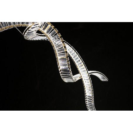 Lampa wisząca LED ściemniana SPARK SPIRAL XXL CCT AZ6898 Azzardo złota / przezroczysta