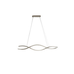 Lampa wisząca LED ściemniana SPARK WAVES 120 CCT z pilotem AZ6562 Azzardo chromowana / przezroczysta