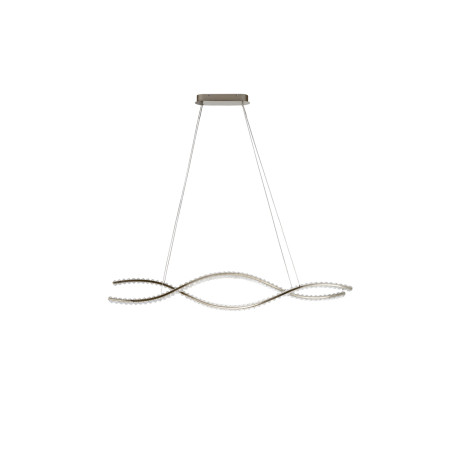 Lampa wisząca LED ściemniana SPARK WAVES 120 CCT z pilotem AZ6562 Azzardo chromowana / przezroczysta
