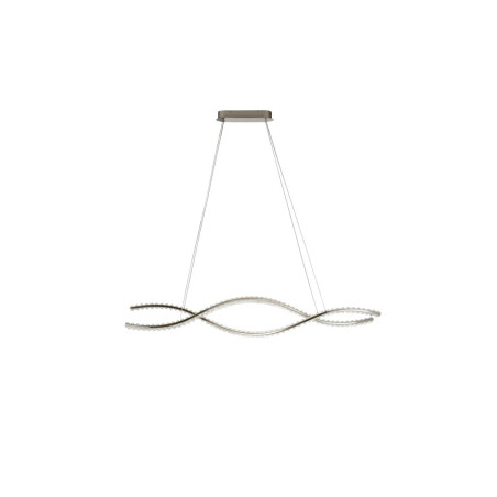 Lampa wisząca LED ściemniana SPARK WAVES 150 CCT z pilotem AZ6564 Azzardo chromowana / przezroczysta