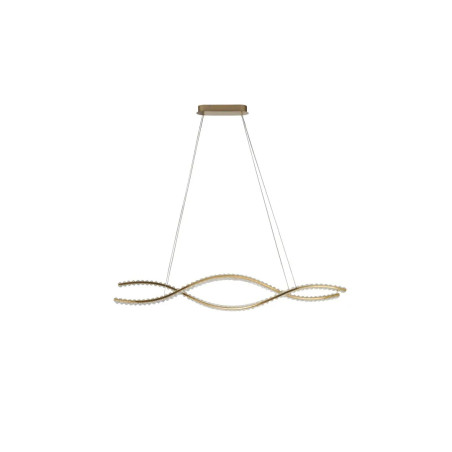 Lampa wisząca LED ściemniana SPARK WAVES 150 CCT z pilotem AZ6565 Azzardo złota / przezroczysta