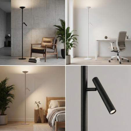Lampa podłogowa LED ściemniana TROST AZ7297 Azzardo czarna