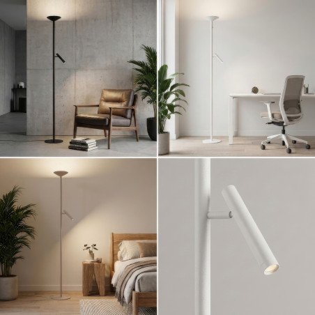 Lampa podłogowa LED ściemniana TROST AZ7298 Azzardo biała