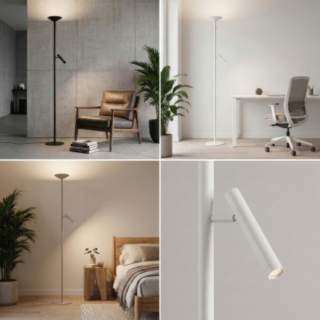 Lampa podłogowa LED ściemniana TROST AZ7298 Azzardo biała