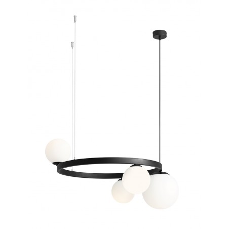 LAMPA WISZĄCA GARDA 4 RING BLACK