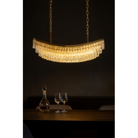 Lampa wisząca ZAMBEZI 120 AZ6913 Azzardo przezroczysta / różowe złoto