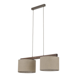 NOWOŚĆ 11842 VIGA SHADE ORZECH LAMPA WISZĄCA 2XE27 Tk Lighting