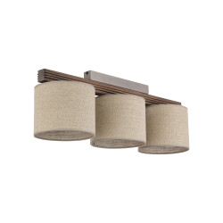 NOWOŚĆ 11846 VIGA SHADE ORZECH LAMPA SUFITOWA 3XE27 Tk Lighting