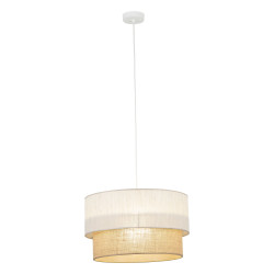 NOWOŚĆ 10901 DUO LINEN JUTA LAMPA WISZACA 1XE27  450 Tk Lighting