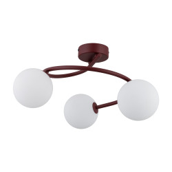 NOWOŚĆ 11851 ILSA BURGUND LAMPA SUFITOWA 3XG9 Tk Lighting