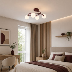 NOWOŚĆ 11852 ILSA BURGUND LAMPA SUFITOWA 4XG9 Tk Lighting
