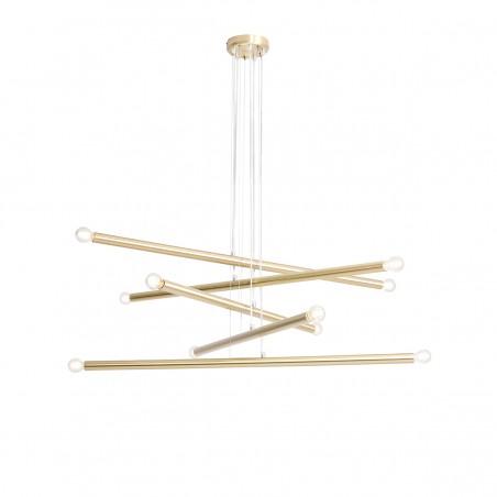 LAMPA WISZĄCA TUBO 10 BRASS