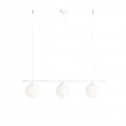 LAMPA WISZĄCĄ BERYL GLASS 3 WHITE