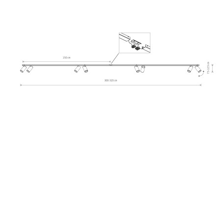 MONO 2x150 Czarny 10W only LED