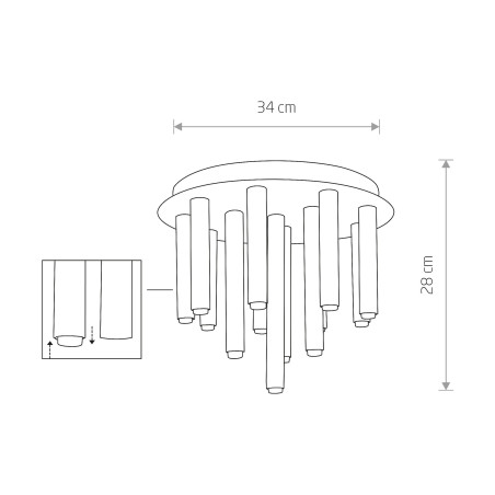 STALACTITE Czarny 13x10W only LED