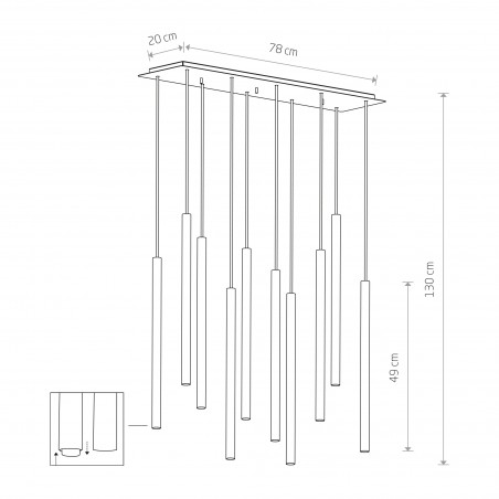 LASER 490 10x10W only LED Czarny
