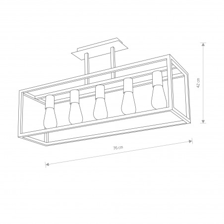 CRATE Czarny 5x60W