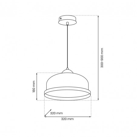 Lampa wisząca STUDIO WHITE 1xE27