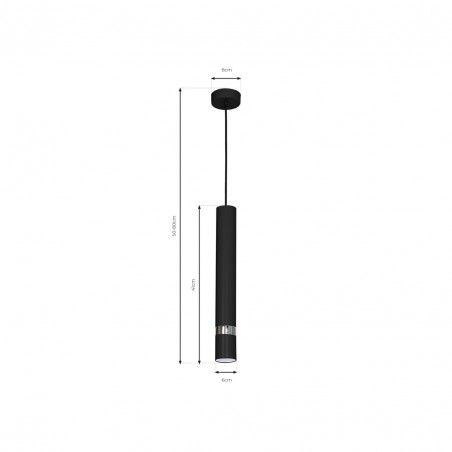 Lampa wisząca JOKER BLACK/CHROME 1xGU10