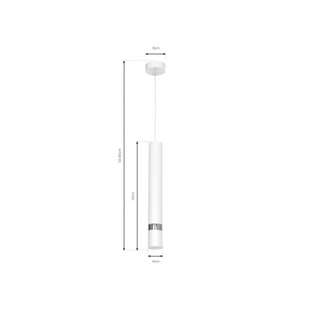 Lampa wisząca JOKER WHITE/CHROME 1xGU10