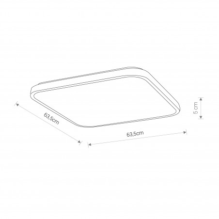 AGNES SQUARE LED Biały 64W