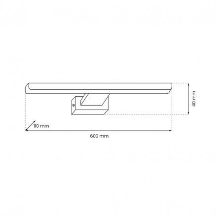 Kinkiet SHINE WHITE 60cm 13,8W LED
