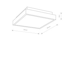 BASSA LED Biały 18W