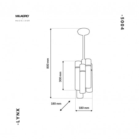 Lampa Wisząca LYNX 12xE14