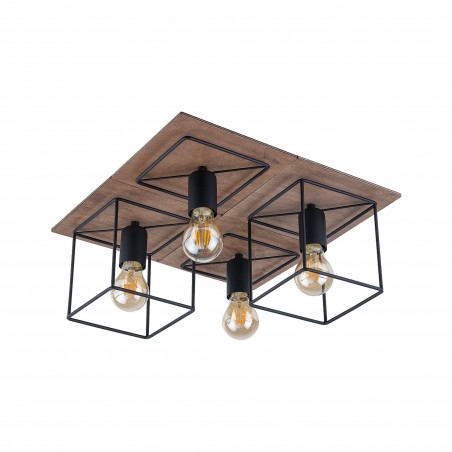 COBA ANTIQUE Ciemne drewno 4x60W COBA ANTIQUE Ciemne drewno 4x60W