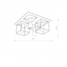 COBA ANTIQUE Ciemne drewno 4x60W