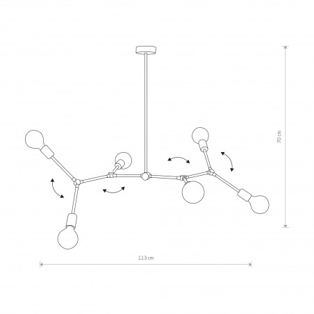 TWIG Czarny 6x60W