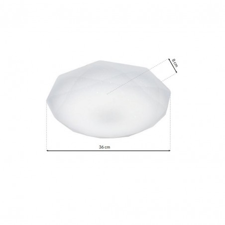 Plafon HEX 16W LED Ø360 mm