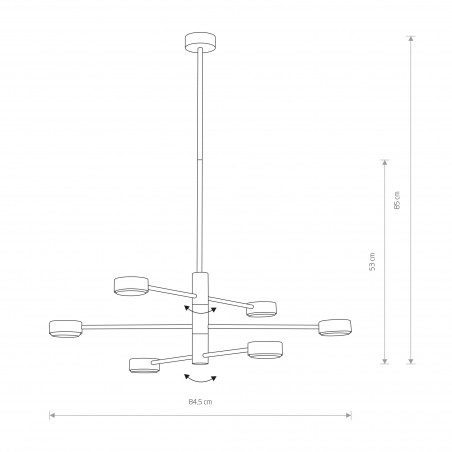 ORBIT Czarny 6x8W