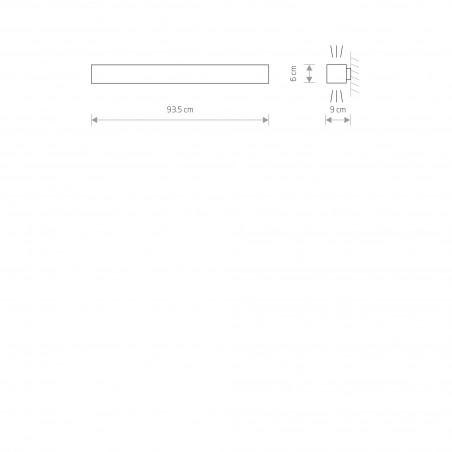SOFT WALL LED 90X6 Grafitowy 16W