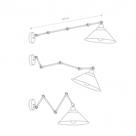PANTOGRAPH Czarny 1x60W